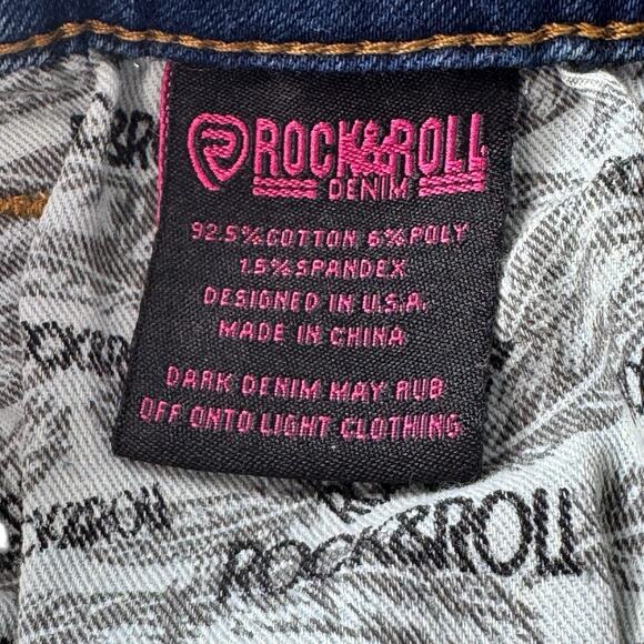 Rock & Roll Insert Bell Bottom High Rise Jeans 28x34 70s Flare Coastal Cowgirl - Picture 14 of 16
